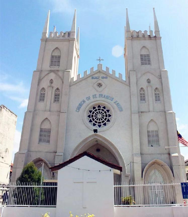 马六甲圣方济教堂：建于1845年，以纪念“东方传道者”圣方济·沙勿略。